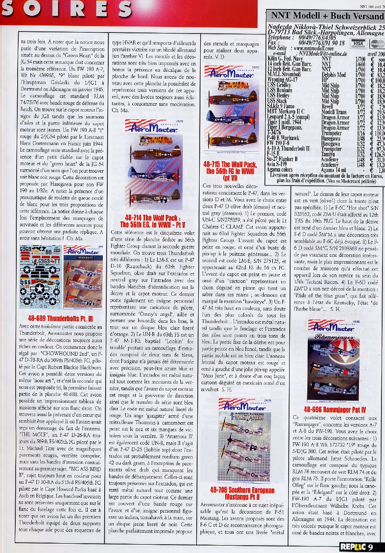 Replic 164 - Lancaster, French Colors, Boston, Rivets Technique